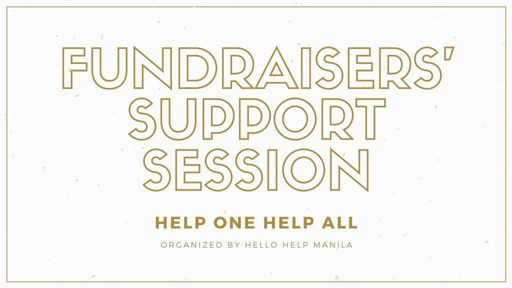 “Help One, Help All” Fundraisers’ Support Session on April 7 in&nbsp;QC